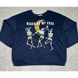 Wound Up Sweatshirt Womens XXXL 21 Blue Hexes On My Exes Halloween‎